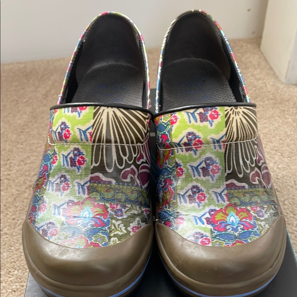 Dansko Volley Coates Canvas Blue Patchwork Clog